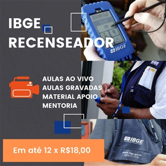 IBGE RECENSEADOR "3 CÓDIGOS DA APROVAÇÃO"